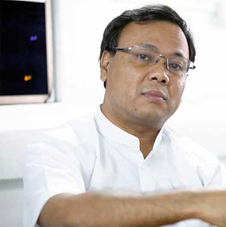 Soe Myint in Mizzima's Yangon office