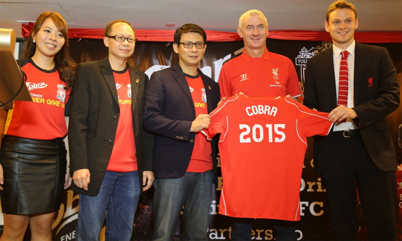Liverpool FC signs with Cobra Energy Drink on March 22, 2015. Photo: Liverpool FC