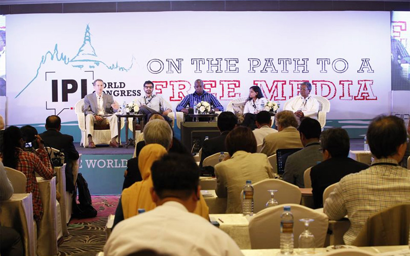 Panel discussion underway on Day 2 of the IPI World Congress on March 28, 2015. Photo: Hong Sar/Mizzima