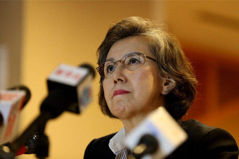 UN Special Rapporteur on Myanmar, Ms Yanghee Lee, during a press conference in Yangon on January 16, 2015. Photo: Hein Htet/Mizzima