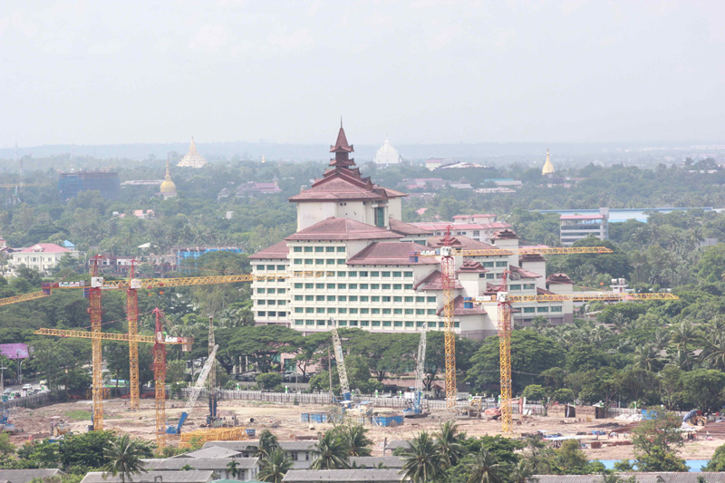 Hoang Anh Gia Lai (HAGL) Group from Vietnam have started construction of a US$440 million trade centre, hotel and service office complex in Yangon. Photo: Hong Sar/Mizzima