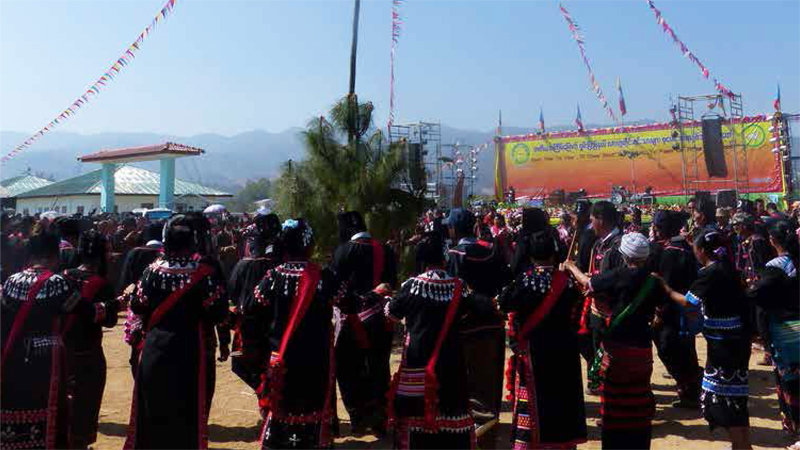 Lahu New Year in Kyaington, Shan State 2015. Photo: Ariana Zarleen