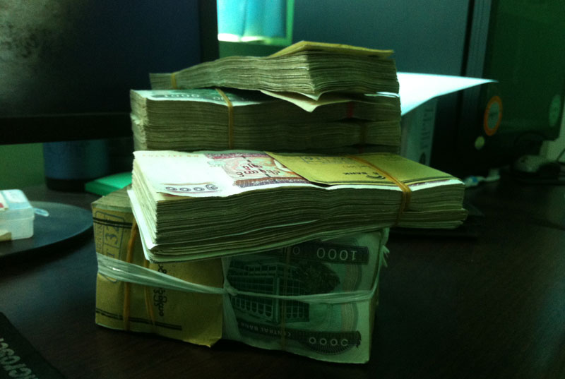 Election uncertainty has been affecting the value of the kyat.