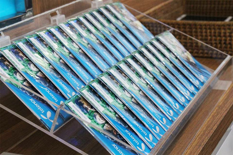Telenor SIM cards in Myanmar.