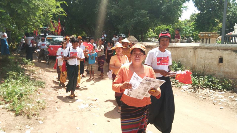 Campaigners in Mandalay region