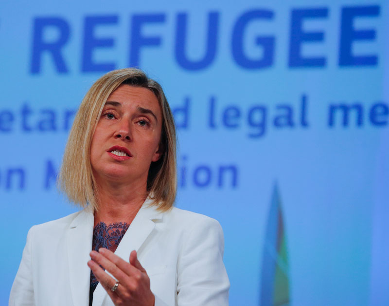 Federica Mogherini, the High Representative of the European Union for Foreign Affairs Photo: Olivier Hoslet/EPA