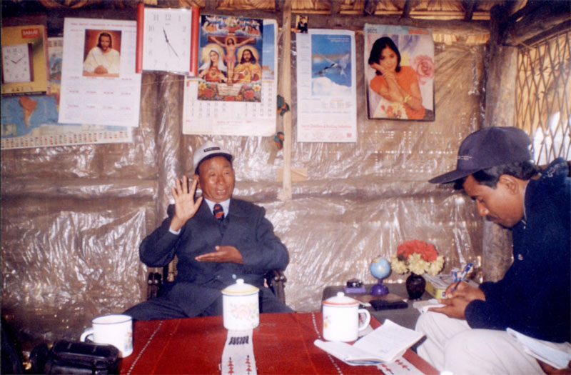 S S Khaplang at his camp in Myanmar. Photo: samir kar purkayastha/PCDN