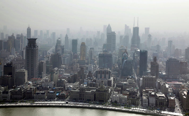 China's economic growth rate is slowing down. Shanghai, China. Photo: Qilai Shen/EPA