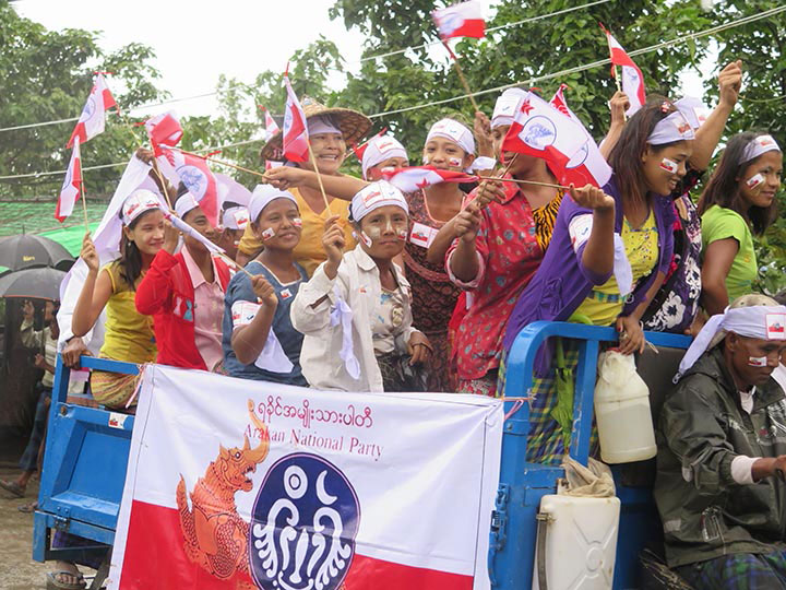 Arakan National Pary (ANP) campaigning in Pauktaw in Rakhine State on 1 November, 2015. Photo: DMG/Mizzima