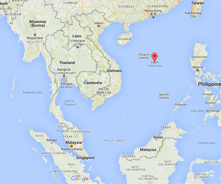 south china sea map google