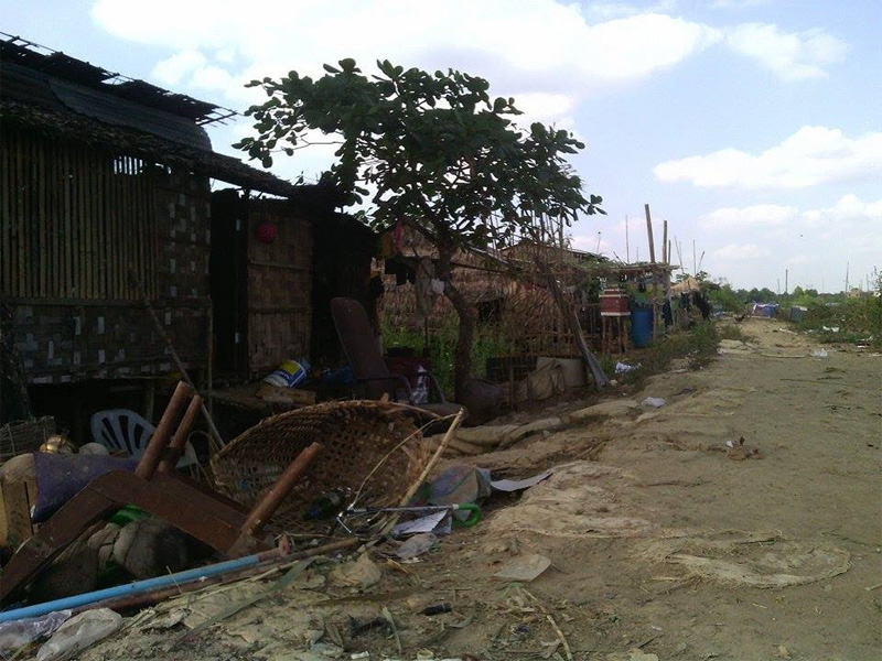 The pressure is on to evict the slum dwellers. Photo: Mizzima