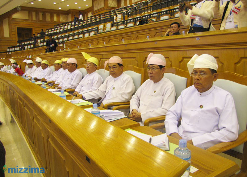 President Thein Sein's government has surprised many over the last four years. USDP MPs in Parliament Photo: Mizzima