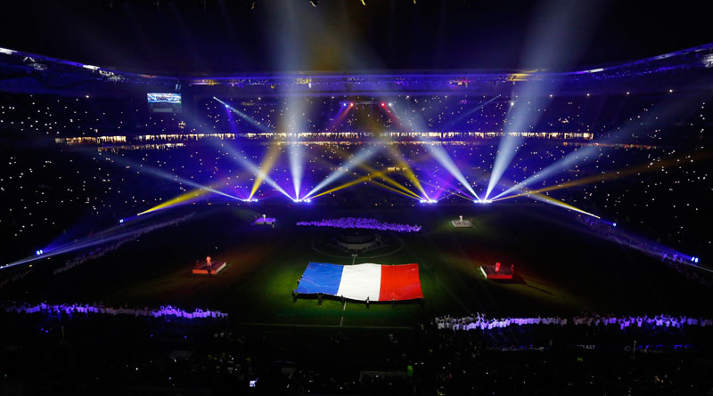 General view during the inauguration of the Parc Olympique Lyonnais in Decines-Charpieu, next to Lyon, France, 9 january 2016. With a capacity of 60,000 seats, the stadium in the home ground of Franch ligue 1 soccer club Olympique Lyon and will be one of the venues of the UEFA EURO 2016 soccer championship. Photo: Guillaume Horcajuelo/EPA