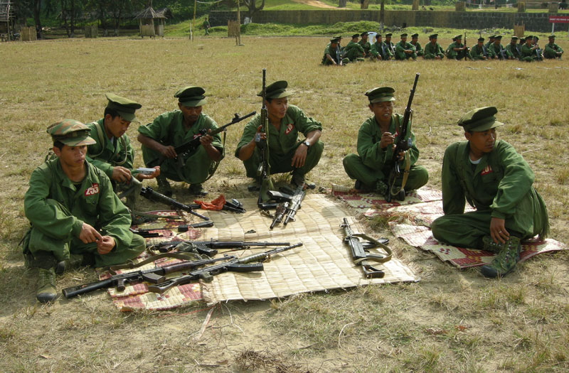 KIA soldiers training class. Photo: Mizzima