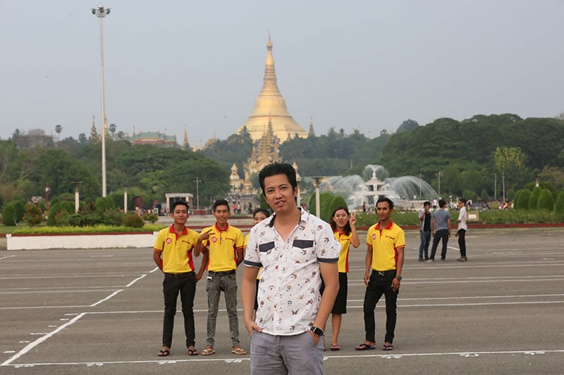 Managing Director Min Min Oo with some of his team. Photo: Hong Sar/Mizzima