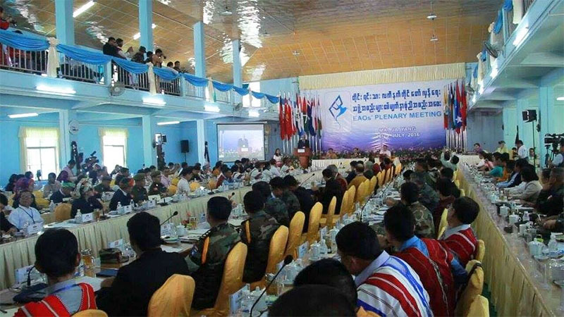 The first day of the four-day plenary meeting of Ethnic Armed Organizations (EAOs) held in Mai Ja Yang, Kachin State on 26 July 2016. Photo: Khin Su Kyi/Mizzima