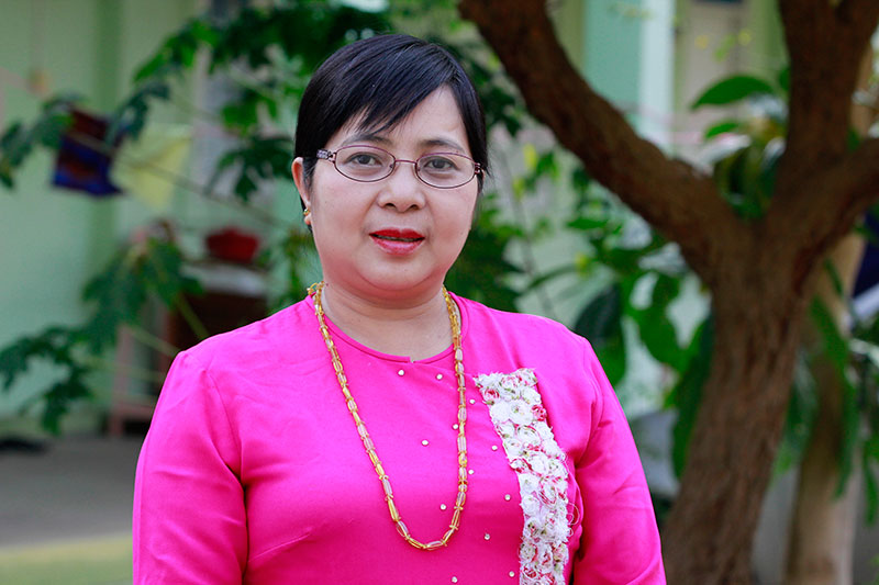 Daw Shwe Shwe Sein Latt, Member of Parliament, Amyotha Hluttaw (Upper House), Constituency N0.3, Bago Region (Daik-U, Waw, Shwe Kyin Townships). Photo: Min Min/Mizzima