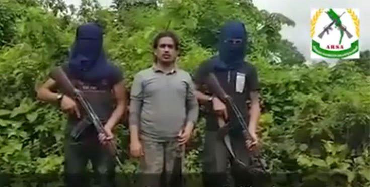 Screenshot purportedly of the head of the Arakan Rohingya Solidarity Army.