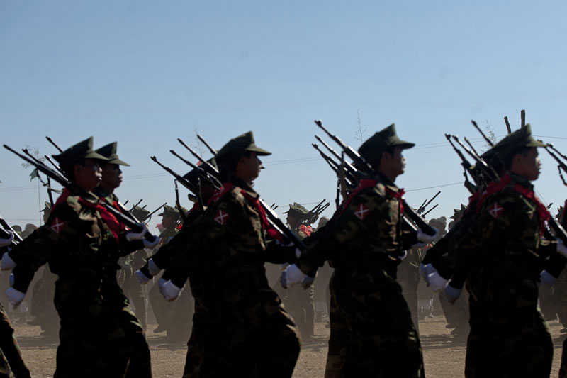 Soldiers from the Ta'ang National Liberation Army (TNLA), a Palaung ethnic armed group. Photo: Ye Aung Thu/AFP