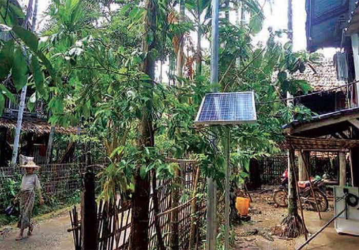 Efforts are underway to introduce solar panels to Rakhine State. Photo: MOI