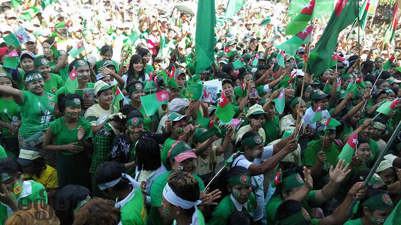 USDP CEC meeting to decide if the party will contest in the by-elections. Photo: Mizzima