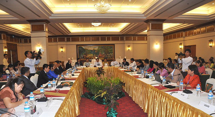 The opening ceremony of the workshop on Combating Antimicrobial Resistance (AMR) held in Yangon yesterday. Photo: MNA