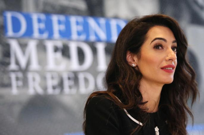 Lebanese-British barrister Amal Clooney. Photo: EPA