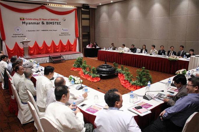Parami Roundtable discussion on Myanmar and BIMSTEC at Park Royal hotel in Yangon, 1 September, 2017. Photo: Thura/Mizzima
