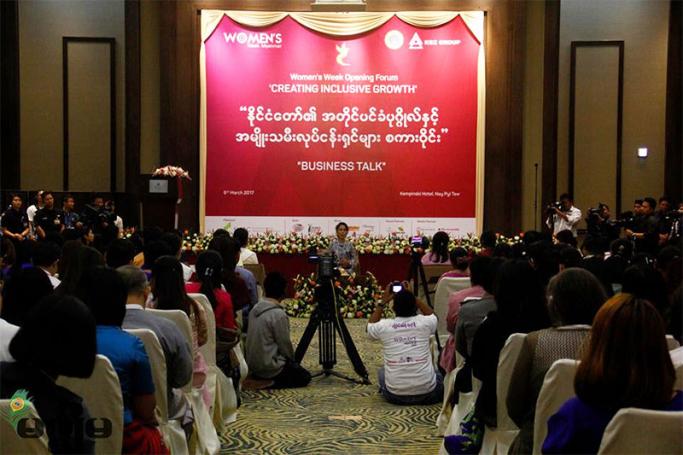 ‘Creating Inclusive Growth’ Forum was held at Kempinski Hotel in Nay Pyi Taw on 06 March 2017. Photo: Min Min/Mizzima