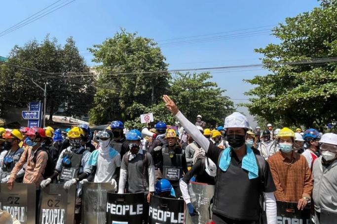 Myanmar protesters rally after overnight raids on NLD ...