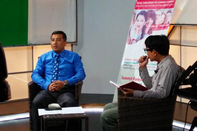 Sanjay Thapa (L), founder and managing director of Sape Events & Media Pvt. Ltd in Kolkata. Photo: Si Thu Aung/Mizzima