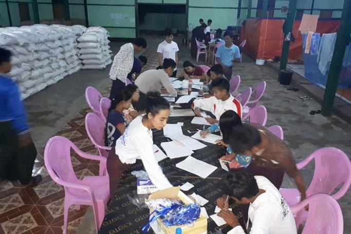Youth volunteers make preparations. Photo: UEHRD - Youth Volunteers Program/Facebook
