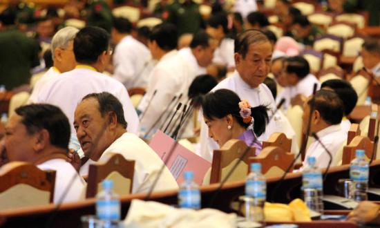 Aung San Suu Kyi is engineering for herself an overarching leadership role in the new Myanmar government. Photo: Thet Ko/Mizzima