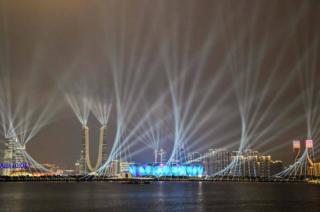 File Photo: The light show for the opening ceremony of 2022 Asian Games / Photo: AFP