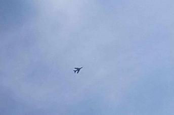 Image: On September 17th, the jet plane of SAC that flew over Mogok city all day long.