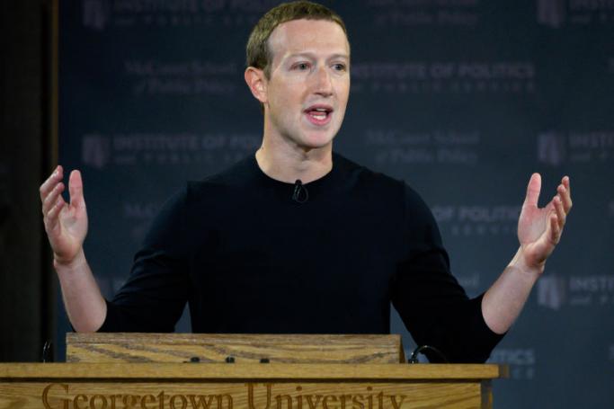 Facebook founder Mark Zuckerberg speaks at Georgetown University in a 'Conversation on Free Expression" in Washington, DC on October 17, 2019. ANDREW CABALLERO-REYNOLDS / AFP
