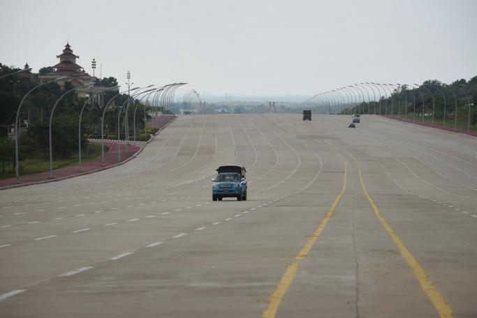 20-lane road stretching from across the National Parliament building in Naypyitaw. Photo: AFP