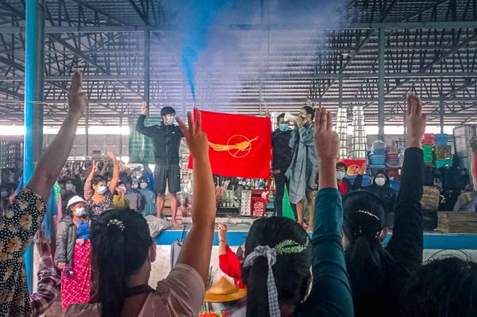 This handout from the Coalition Strike Committee -Dawei and Dawei Youth's Revolutionary Strike Committee taken and released on July 9, 2021. Photo: AFP