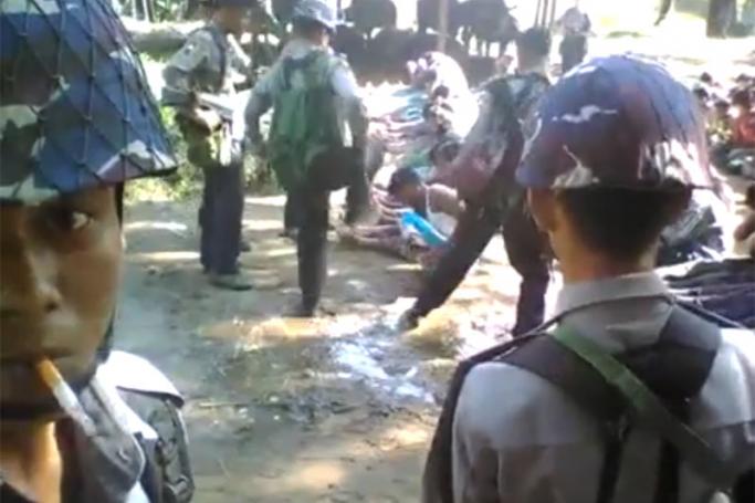 Legal action to be taken against police allegedly responsible for abuse of villagers - Screenshot from the video from Ro Nay San Lwin/Facebook
