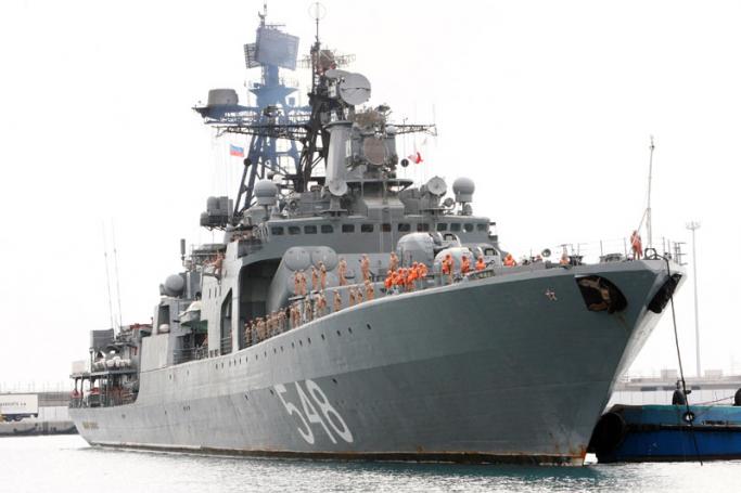 The Russian 'Admiral Panteleyev' destroyer. Photo: EPA
