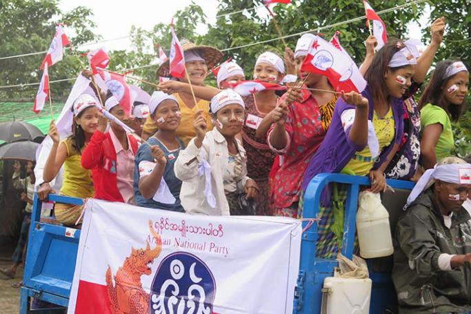 Arakan National Pary (ANP) campaigning in Pauktaw in Rakhine State on 1 November, 2015. Photo: DMG/Mizzima

