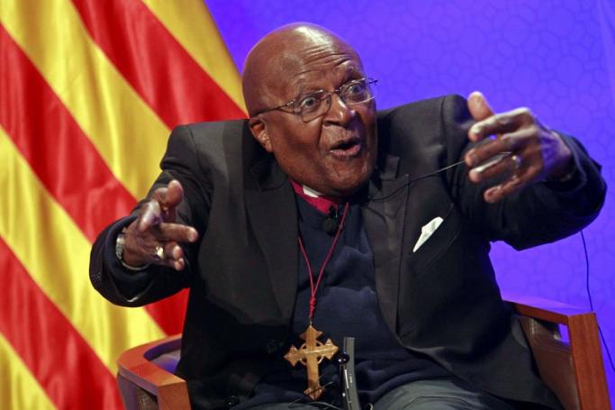 Nobel Peace laurate Archbishop Desmond Tutu Photo: Toni Albir/EPA
