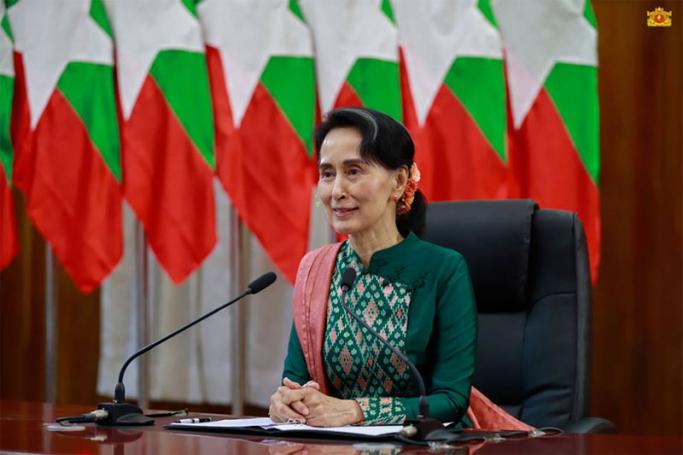 Myanmar State Counsellor Aung San Suu Kyi has sent a report to the people. Photo: Myanmar State Counsellor Office
