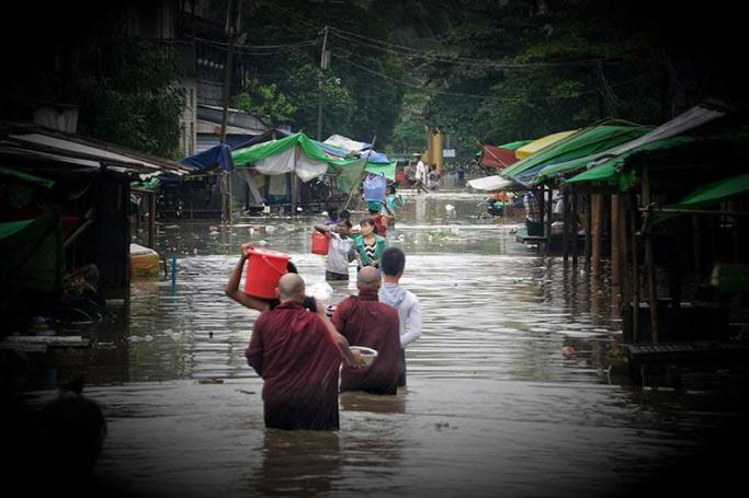 Flooding in the Bago Region. Photo: Myo Nyunt
