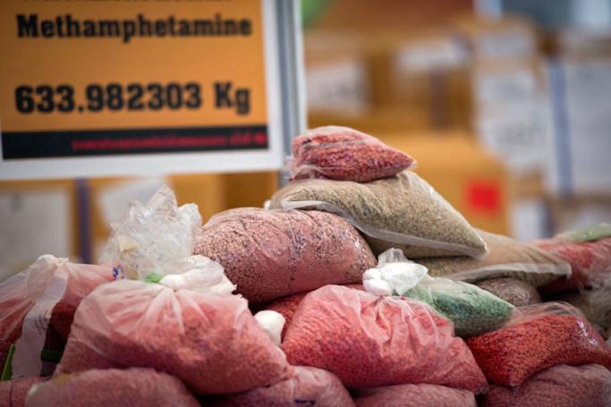 Bags of methamphetamine pill. Photo: AFP
