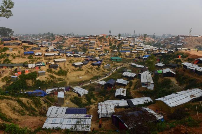 Bangladesh police on December 31 arrested a suspected Islamist extremist from southeastern border town of Ukhia, where thousands of Rohingya Muslims fleeing Myanmar violence have taken shelter. Photo: Munir Uz Zaman/AFP
