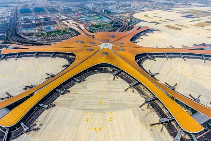 At 700,000 square metres (173 acres) the new Beijing Daxing International Airport will be one of the world's largest airport terminals. Photo: AFP