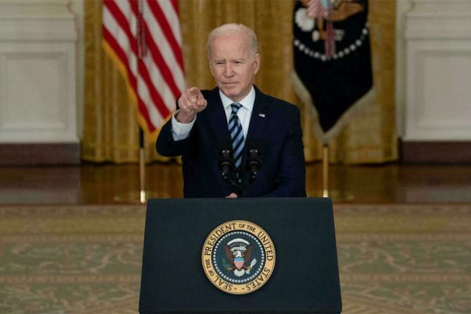 (File) US President Joe Biden said Vladimir Putin had underestimated the Western response to Russia's invasion of Ukraine. Photo: AFP