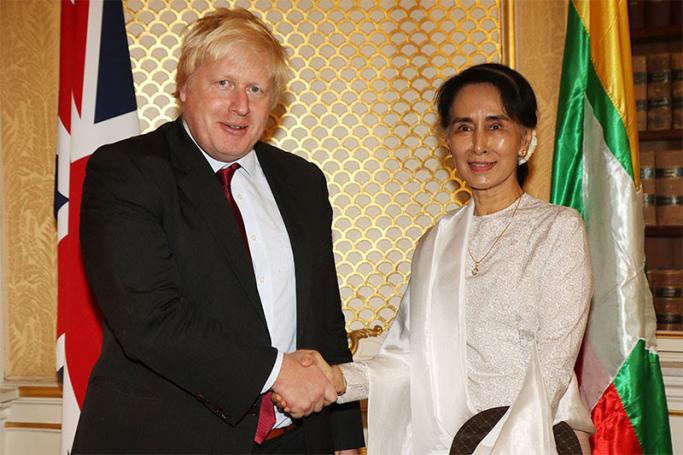 Foreign Secretary Boris Johnson meets Aung San Suu Kyi at Lancaster House, London on 12 September 2016. Photo: Foreign & Commonwealth Office
