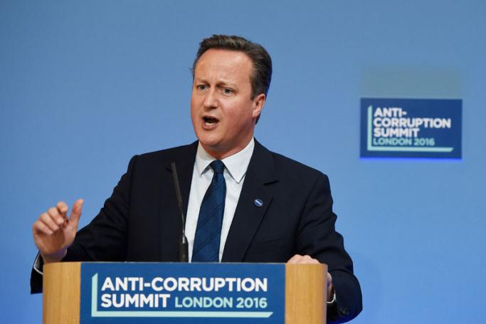 British Prime Minister, David Cameron speaks during the Anti-Corruption Summit at Lancaster House in London, Britain, 12 May 2016. Photo: EPA
